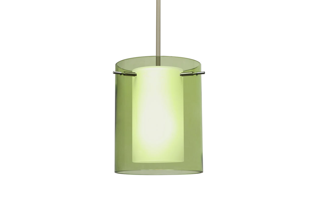 Besa 1TT-L00607-LED-SN One Light Pendant, Satin Nickel