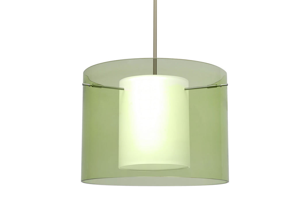 Besa 1TT-L00707-LED-SN One Light Pendant, Satin Nickel