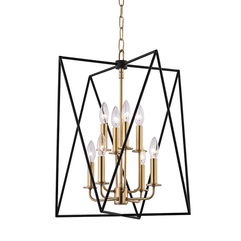 Hudson Valley 1118-AGB Eight Light Pendant, Aged Brass
