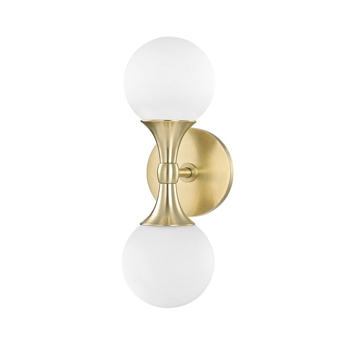 Hudson Valley 3302-AGB LED Wall Sconce, Aged Brass