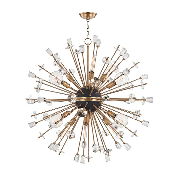 Hudson Valley 5046-AGB 12 Light Chandelier, Aged Brass