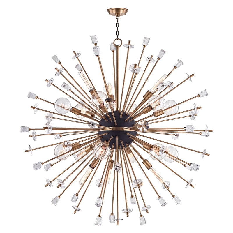 Hudson Valley 5060-AGB 18 Light Chandelier, Aged Brass