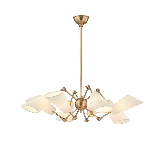 Hudson Valley 5308-AGB Eight Light Chandelier, Aged Brass