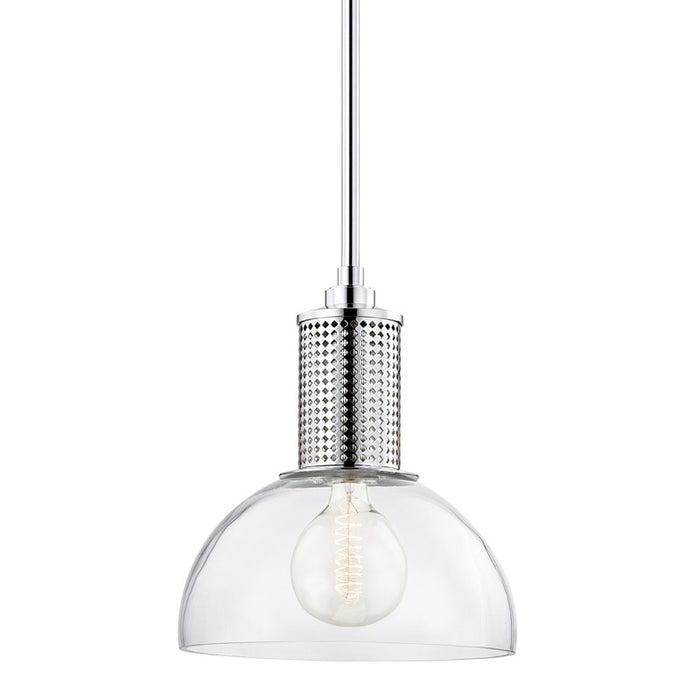 Hudson Valley 7214-PN One Light Pendant, Polished Nickel