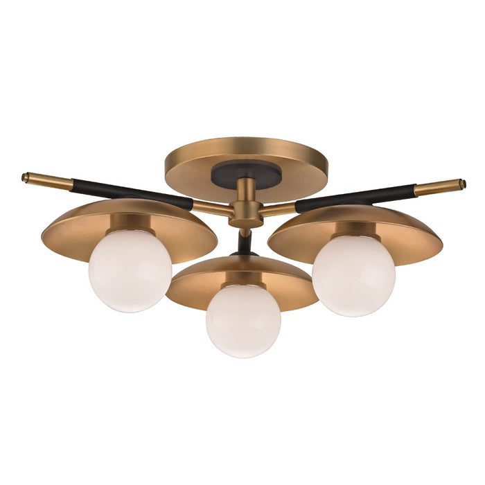 Hudson Valley 9823-AGB LED Semi Flush Mount, Aged Brass