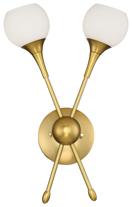 George Kovacs P1802-248 Two Light Wall Sconce, Honey Gold