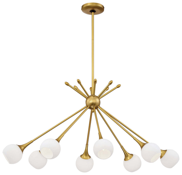 George Kovacs P1808-248 Eight Light Island Pendant, Honey Gold