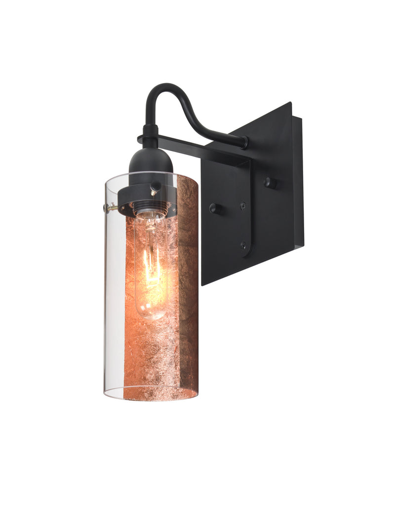 Besa 1WG-DUKECF-BK One Light Wall Sconce, Black