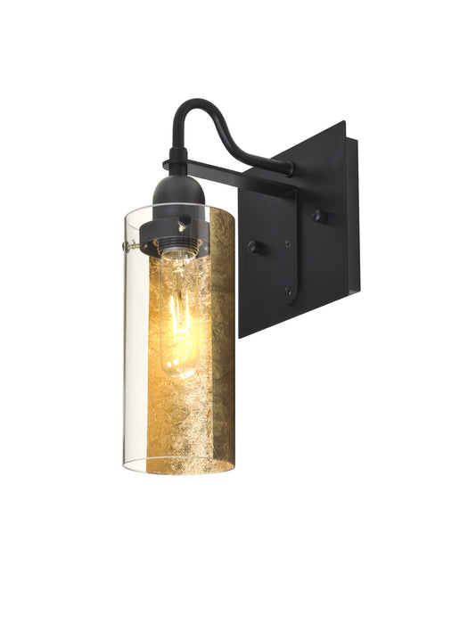 Besa 1WG-DUKEGF-BK One Light Wall Sconce, Black