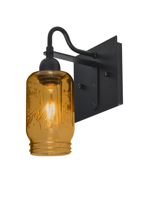 Besa 1WG-MILO4AM-BK One Light Wall Sconce, Black