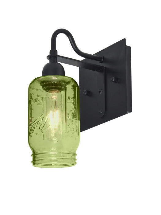 Besa 1WG-MILO4GR-BK One Light Wall Sconce, Black