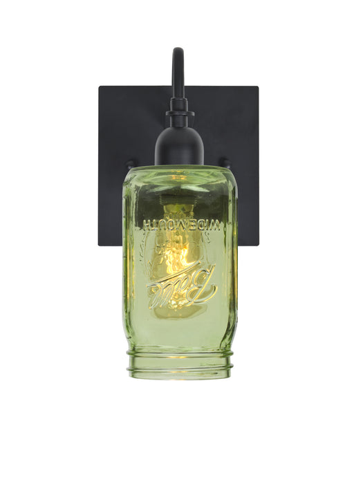 Besa 1WG-MILO4GR-EDIL-BK One Light Wall Sconce, Black