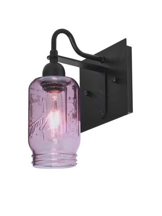 Besa 1WG-MILO4PL-BK One Light Wall Sconce, Black