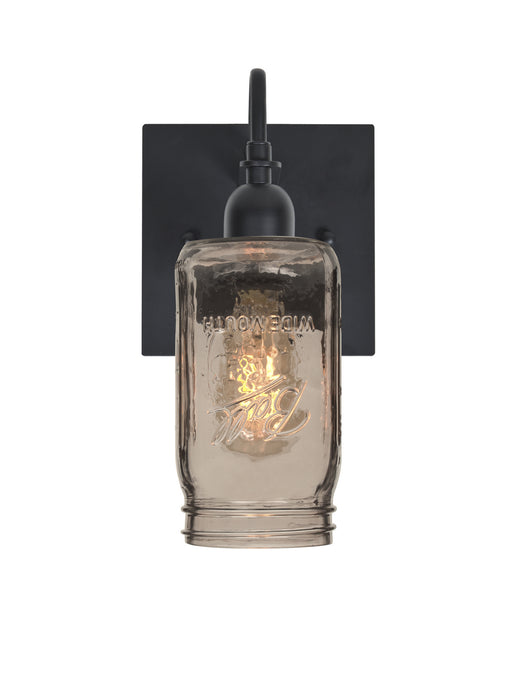 Besa 1WG-MILO4SM-EDIL-BK One Light Wall Sconce, Black