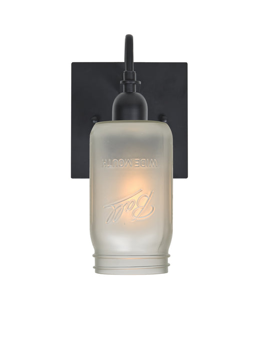 Besa 1WG-MILO4WF-EDIL-BK One Light Wall Sconce, Black