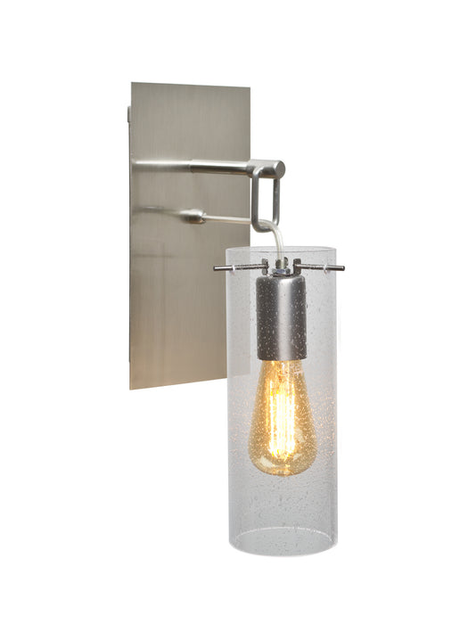 Besa 1WP-JUNI10CL-EDIL-SN One Light Wall Sconce, Satin Nickel