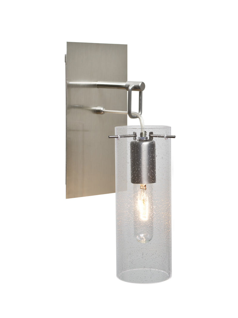 Besa 1WP-JUNI10CL-SN One Light Wall Sconce, Satin Nickel