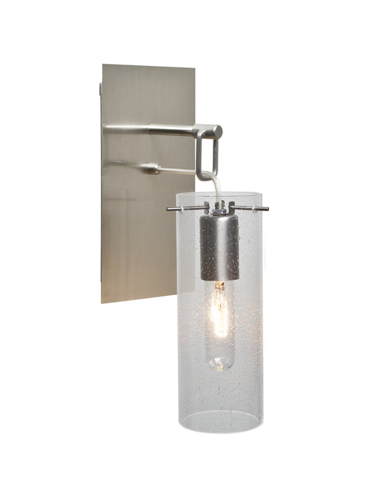 Besa 1WP-JUNI10CL-SN One Light Wall Sconce, Satin Nickel