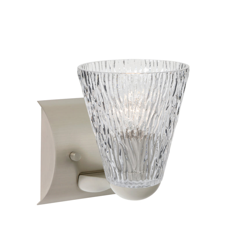 Besa 1WZ-NICO5CL-SN One Light Wall Sconce, Satin Nickel