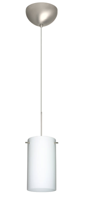 Besa 1XC-440407-LED-SN One Light Pendant, Satin Nickel