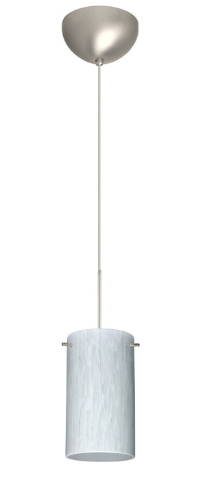 Besa 1XC-440419-LED-SN One Light Pendant, Satin Nickel