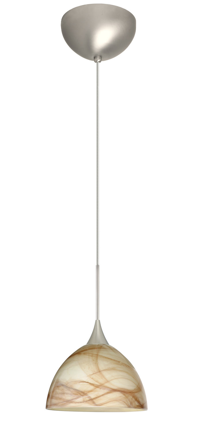 Besa 1XC-467983-LED-SN One Light Pendant, Satin Nickel