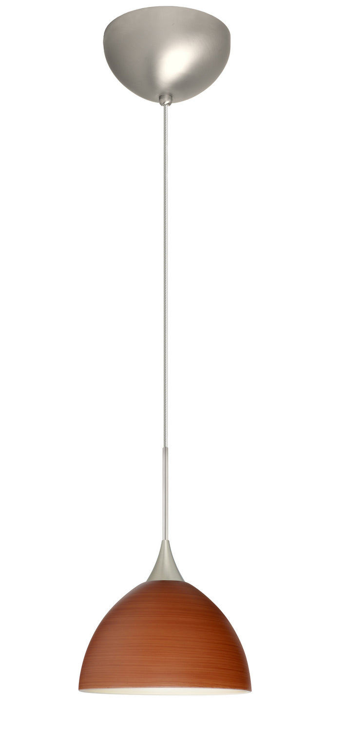 Besa 1XC-4679CH-LED-SN One Light Pendant, Satin Nickel