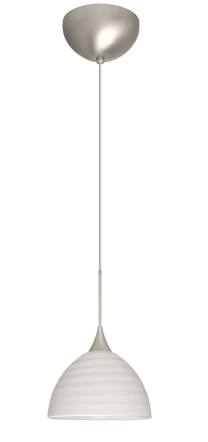 Besa 1XC-4679KR-LED-SN One Light Pendant, Satin Nickel