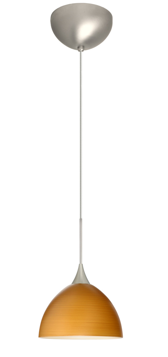 Besa 1XC-4679OK-LED-SN One Light Pendant, Satin Nickel