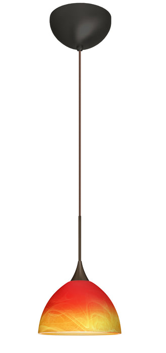Besa 1XC-4679SL-LED-BR One Light Pendant, Bronze