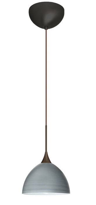 Besa 1XC-4679TN-LED-BR One Light Pendant, Bronze