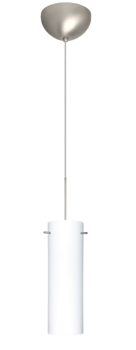 Besa 1XC-493007-LED-SN One Light Pendant, Satin Nickel
