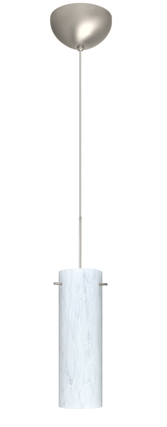 Besa 1XC-493019-LED-SN One Light Pendant, Satin Nickel