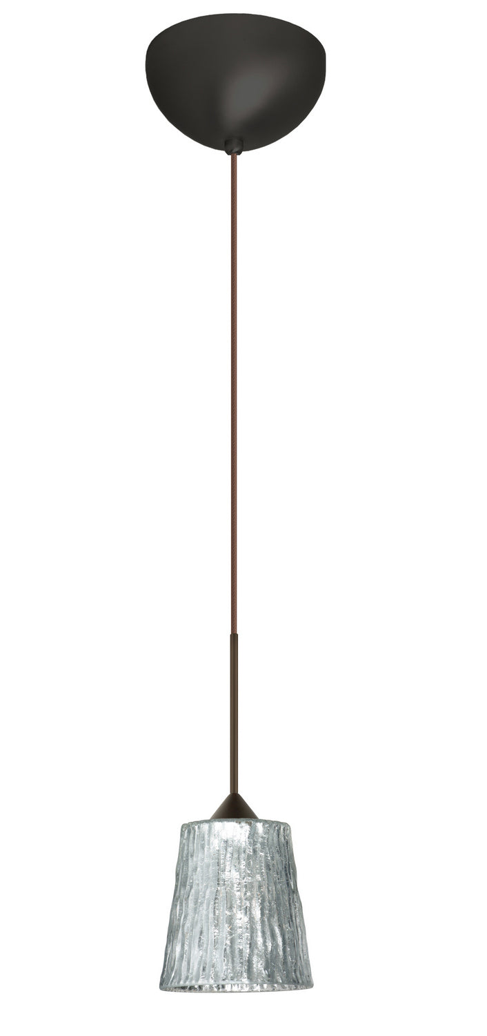 Besa 1XC-5125SF-LED-BR One Light Pendant, Bronze