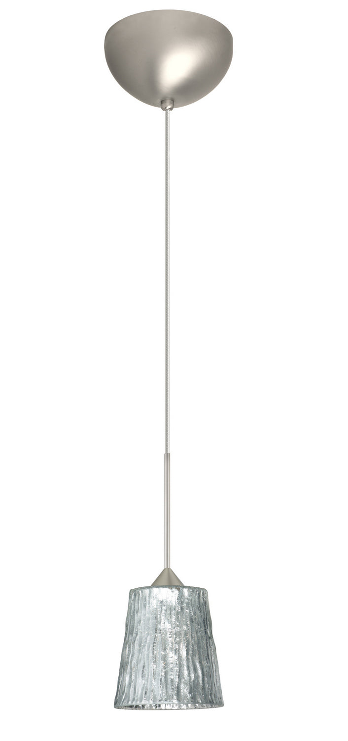 Besa 1XC-5125SF-LED-SN One Light Pendant, Satin Nickel