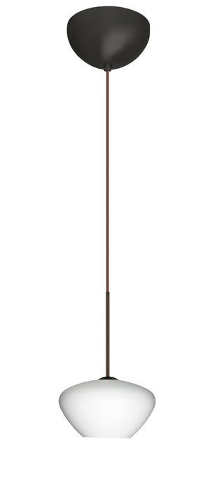 Besa 1XC-541007-LED-BR One Light Pendant, Bronze
