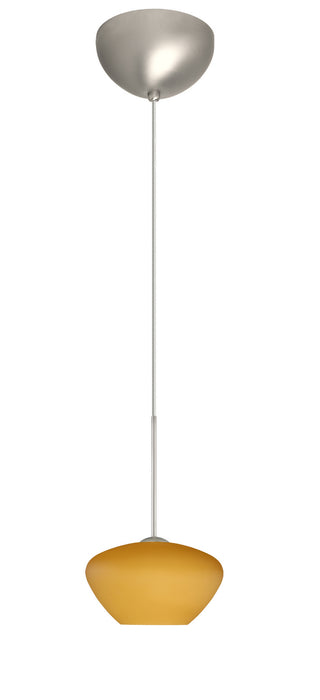 Besa 1XC-541080-LED-SN One Light Pendant, Satin Nickel