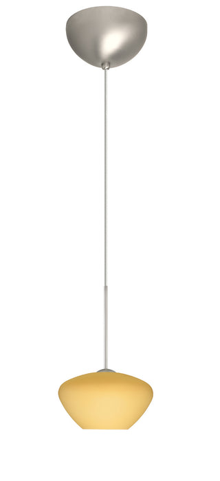 Besa 1XC-5410VM-LED-SN One Light Pendant, Satin Nickel