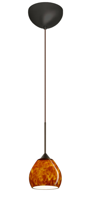 Besa 1XC-560518-LED-BR One Light Pendant, Bronze