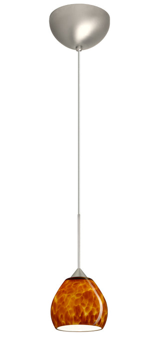 Besa 1XC-560518-LED-SN One Light Pendant, Satin Nickel