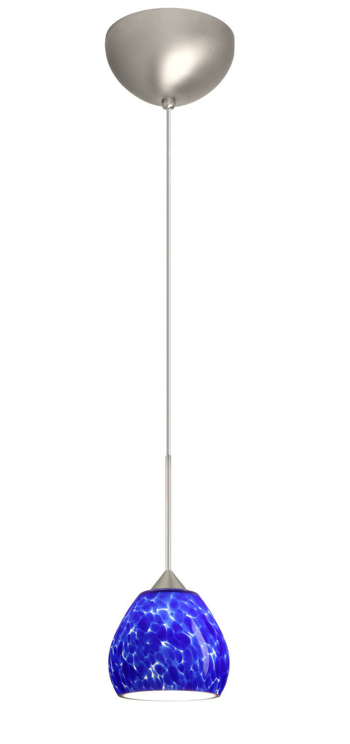 Besa 1XC-560586-LED-SN One Light Pendant, Satin Nickel