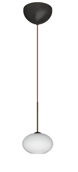 Besa 1XC-561207-LED-BR One Light Pendant, Bronze