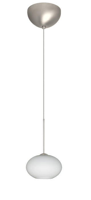 Besa 1XC-561207-LED-SN One Light Pendant, Satin Nickel
