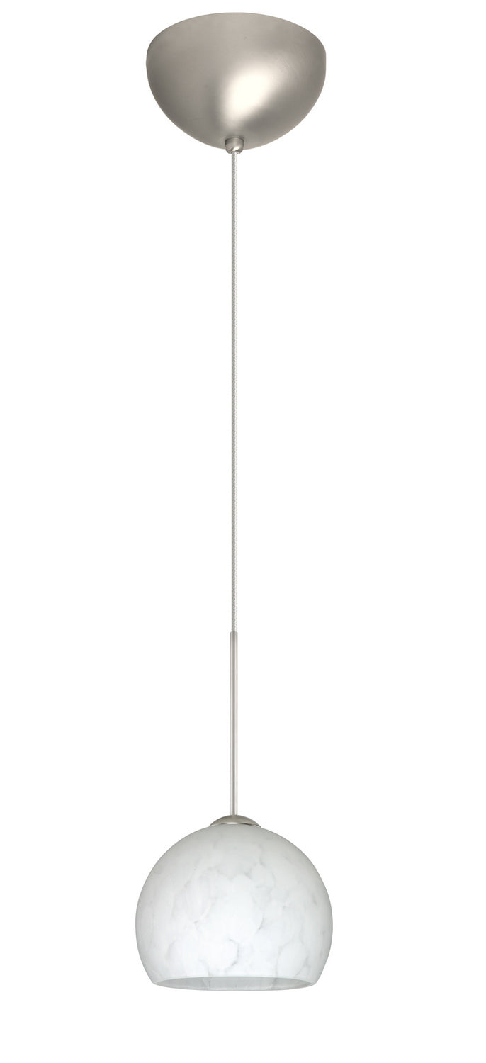 Besa 1XC-565819-LED-SN One Light Pendant, Satin Nickel