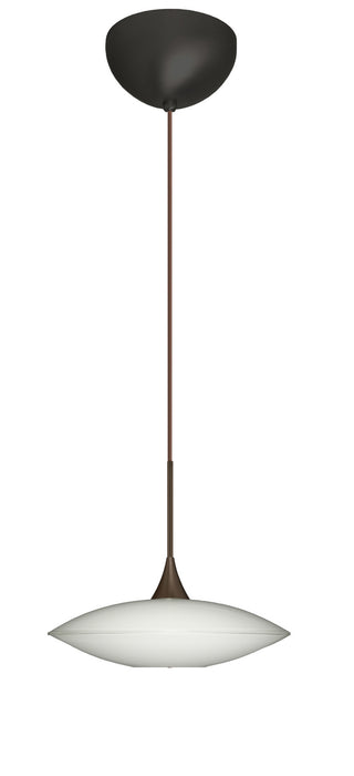Besa 1XC-629406-LED-BR One Light Pendant, Bronze