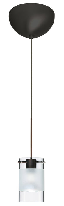 Besa 1XC-6524EC-LED-BR One Light Pendant, Bronze