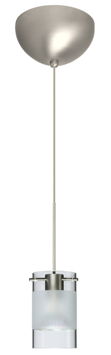 Besa 1XC-6524EC-LED-SN One Light Pendant, Satin Nickel