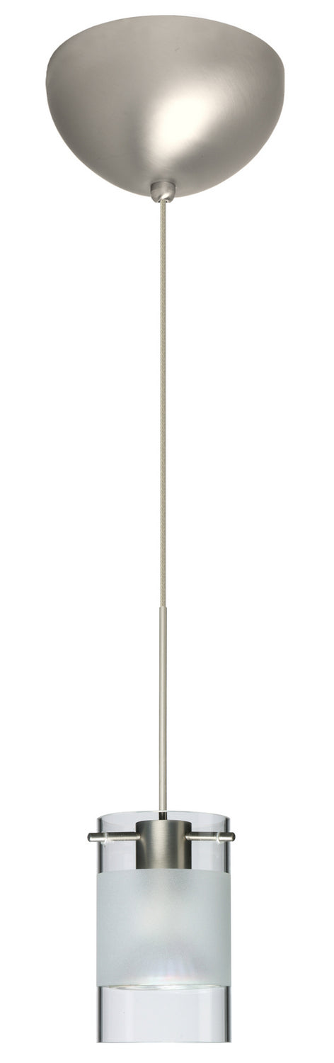 Besa 1XC-6524EC-SN One Light Pendant, Satin Nickel