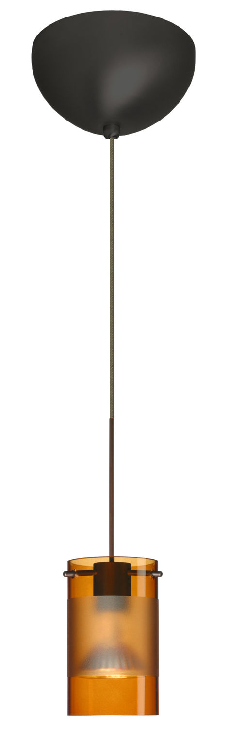Besa 1XC-6524EG-BR One Light Pendant, Bronze