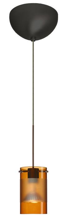 Besa 1XC-6524EG-LED-BR One Light Pendant, Bronze